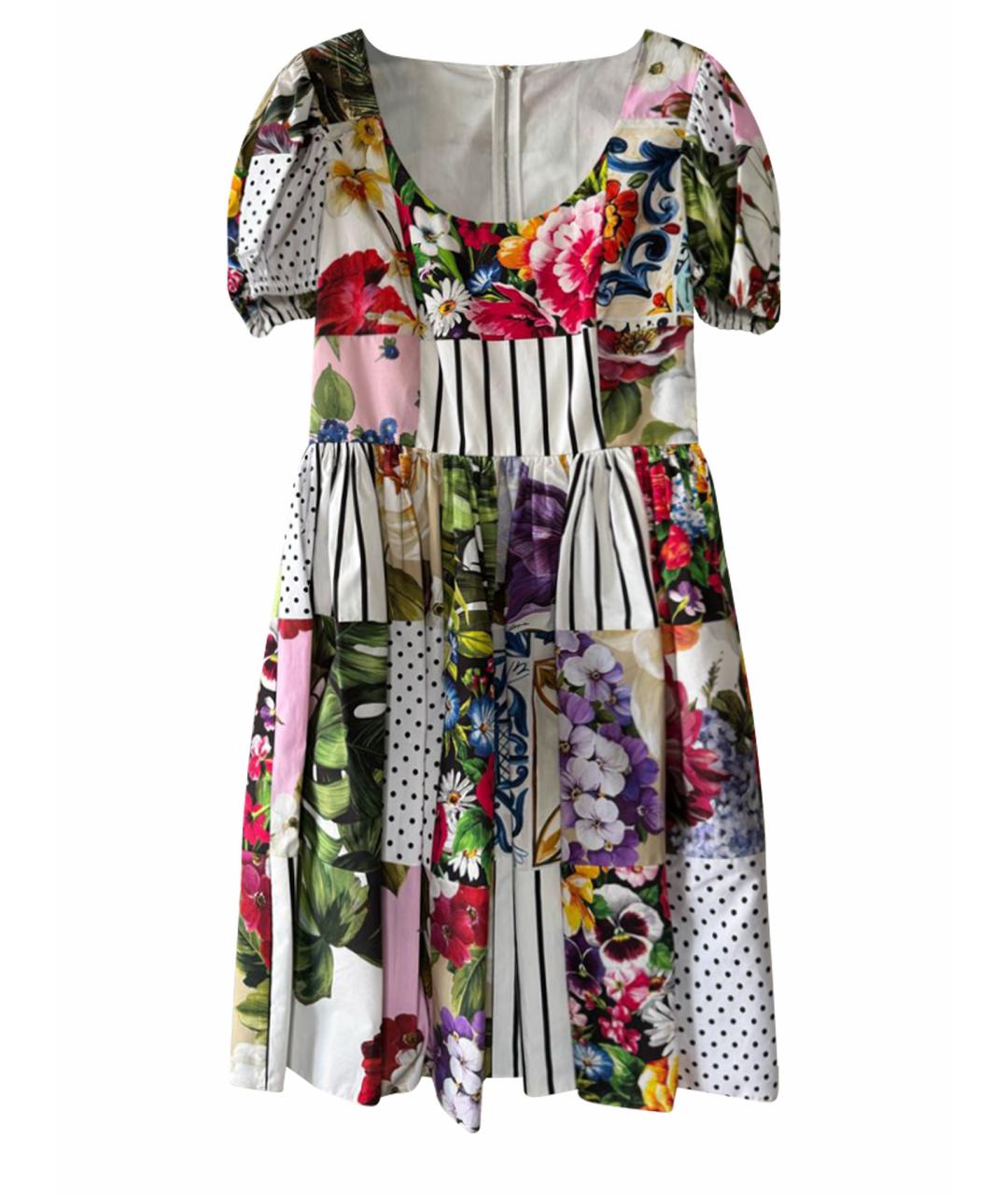 DOLCE&GABBANA Мульти хлопковое платье, фото 1