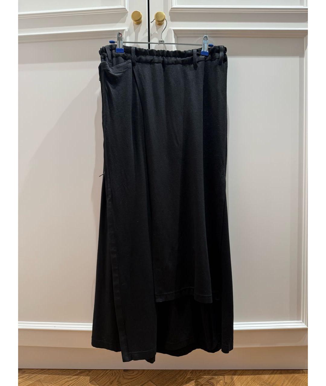 YOHJI YAMAMOTO Черная шерстяная юбка миди, фото 9