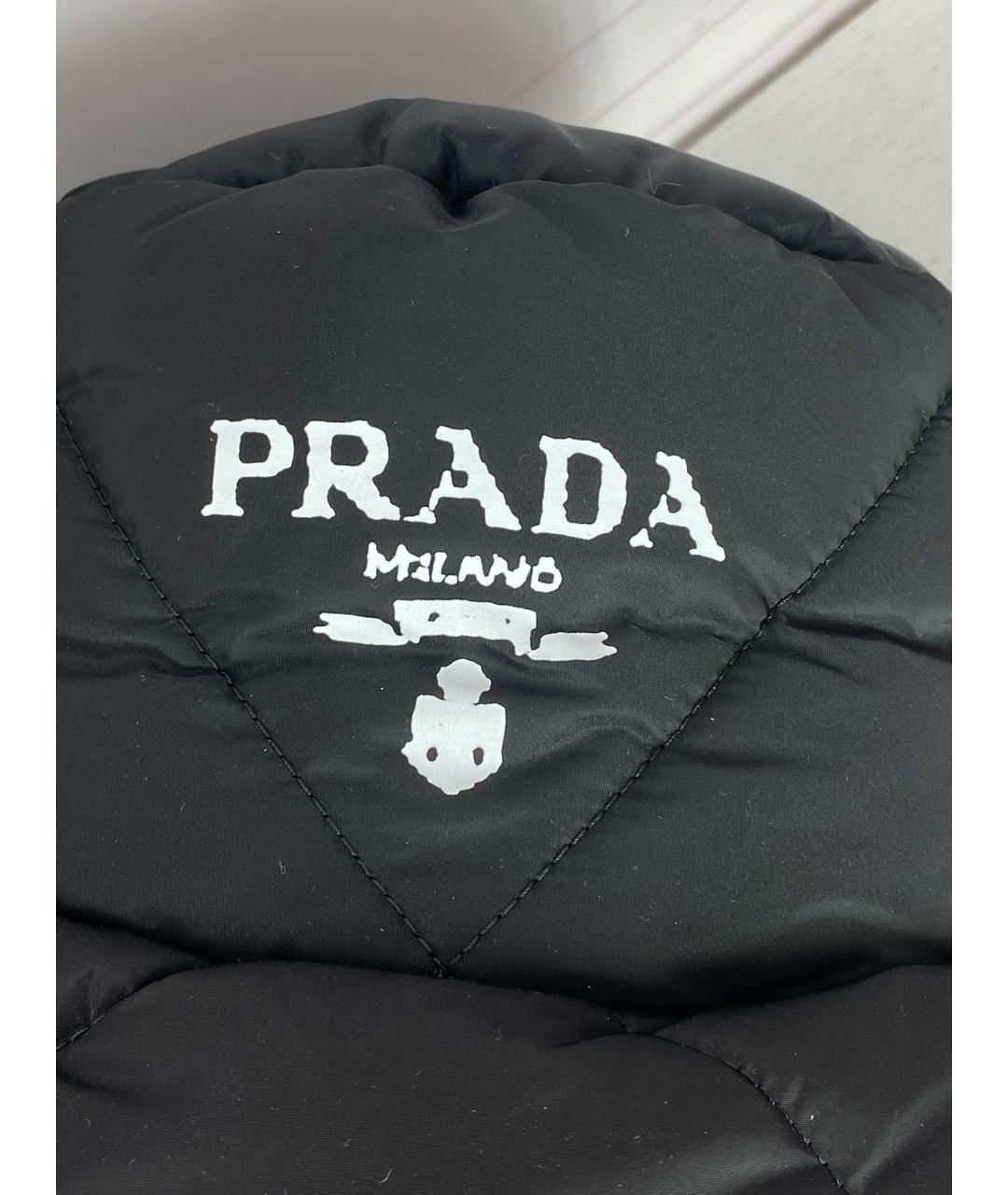 PRADA Черная шапка, фото 3
