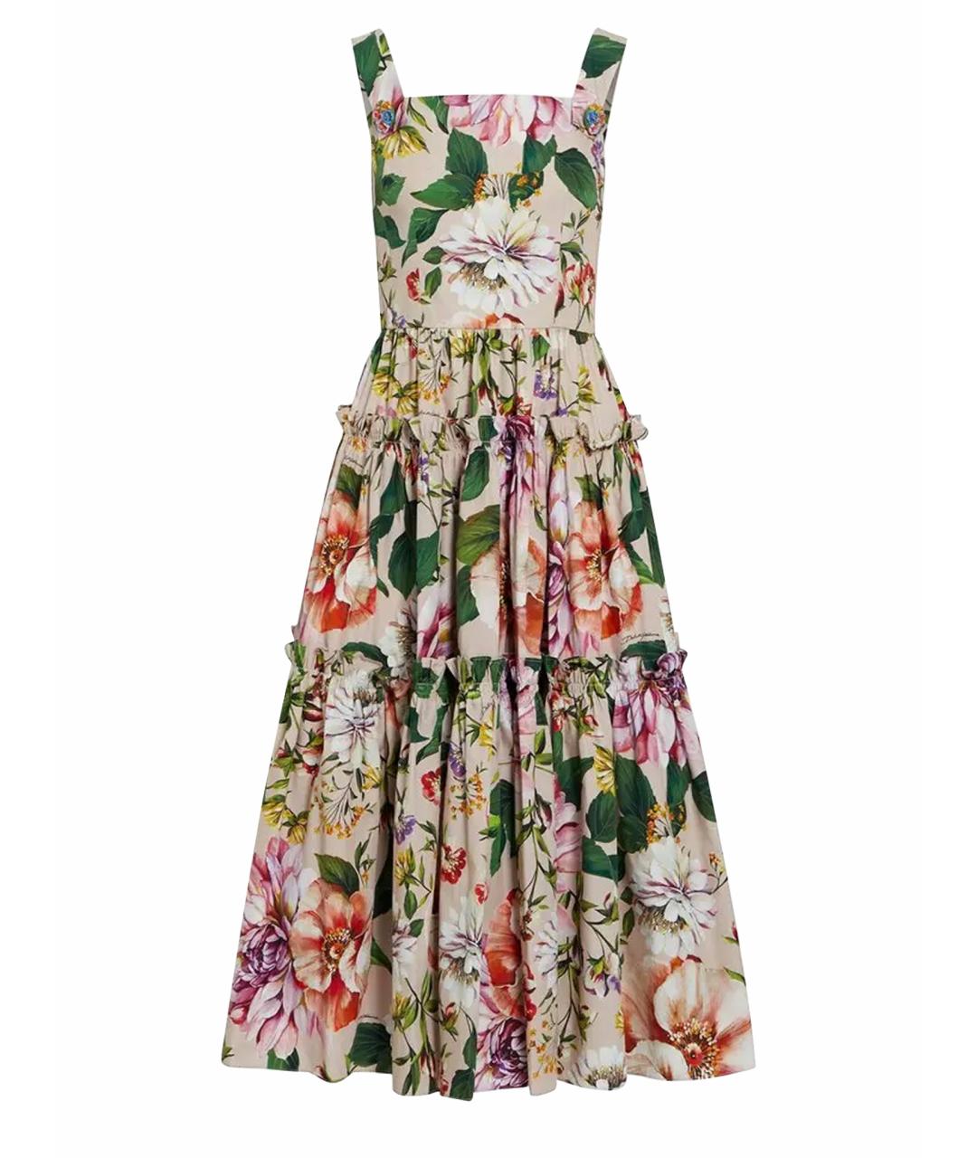 DOLCE&GABBANA Мульти хлопковый сарафан, фото 1