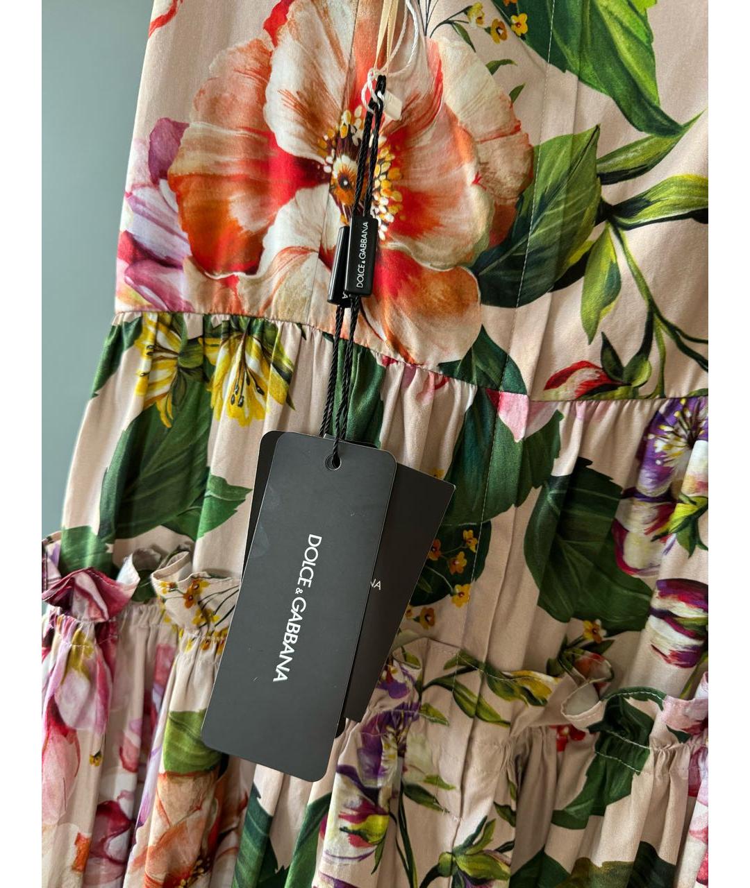 DOLCE&GABBANA Мульти хлопковый сарафан, фото 5