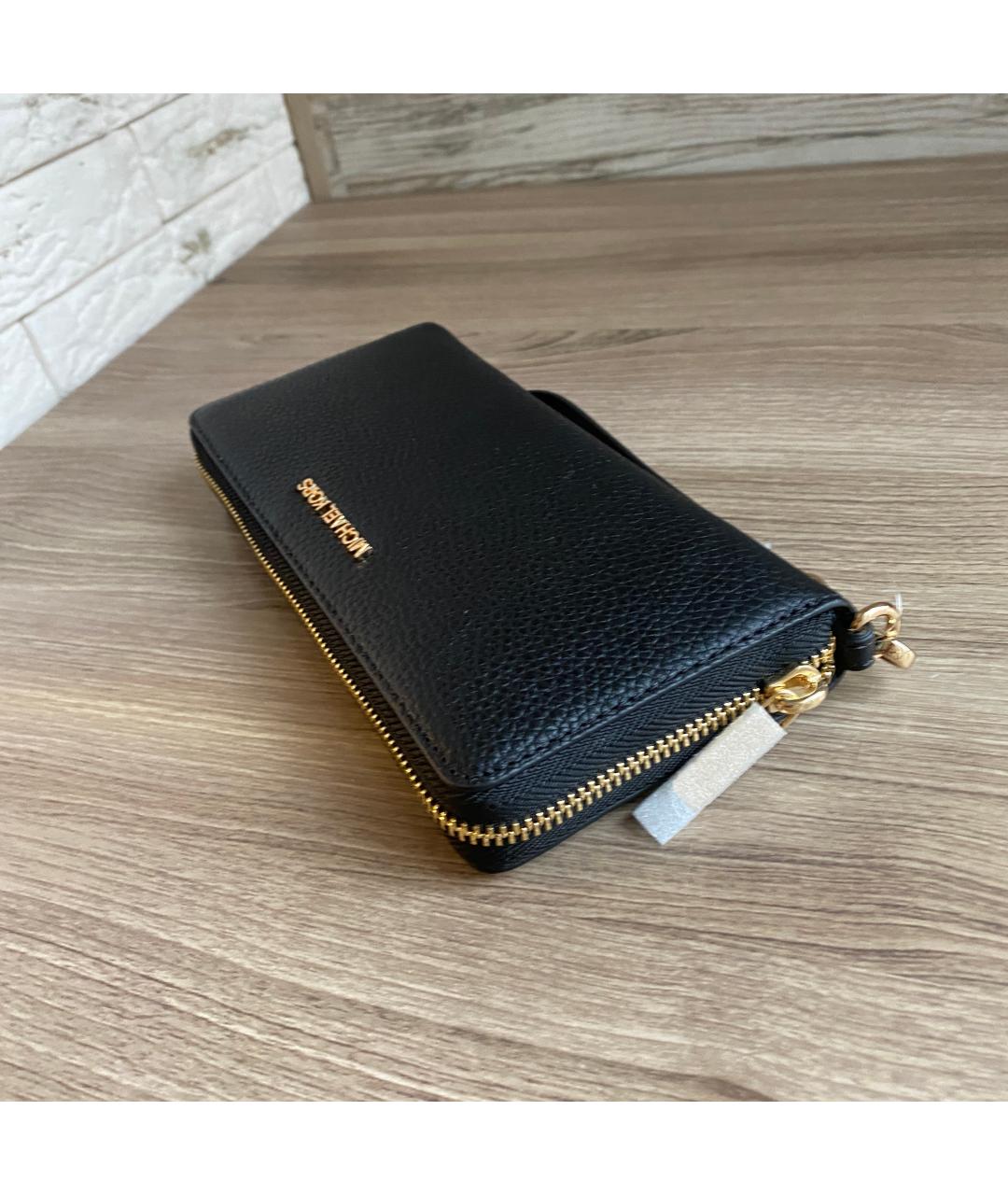 MICHAEL KORS Черный кожаный кошелек, фото 8