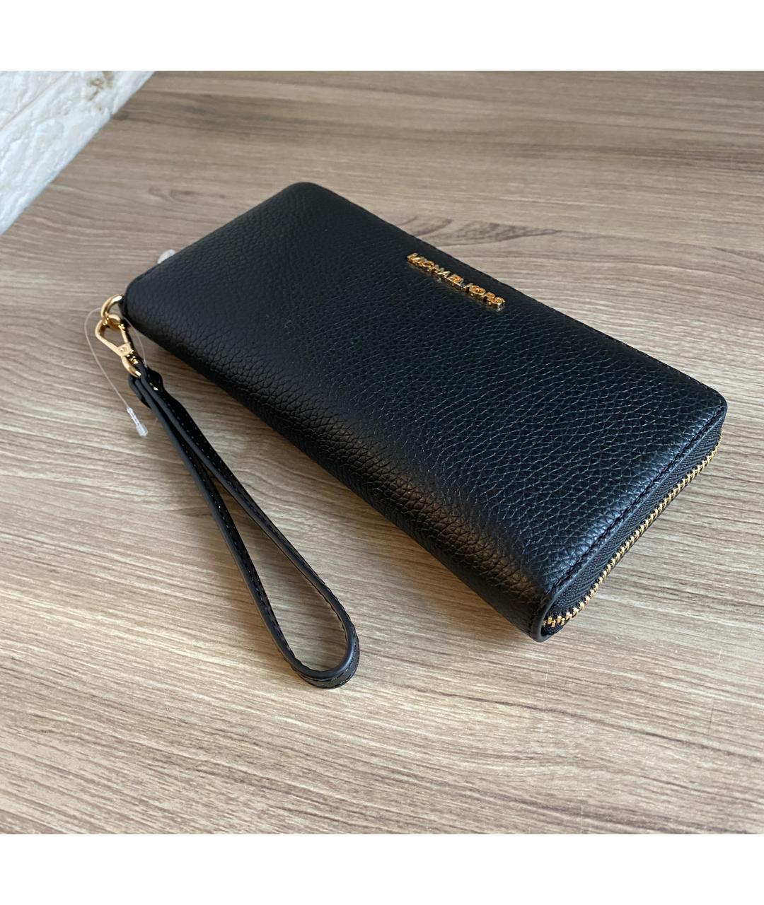 MICHAEL KORS Черный кожаный кошелек, фото 7