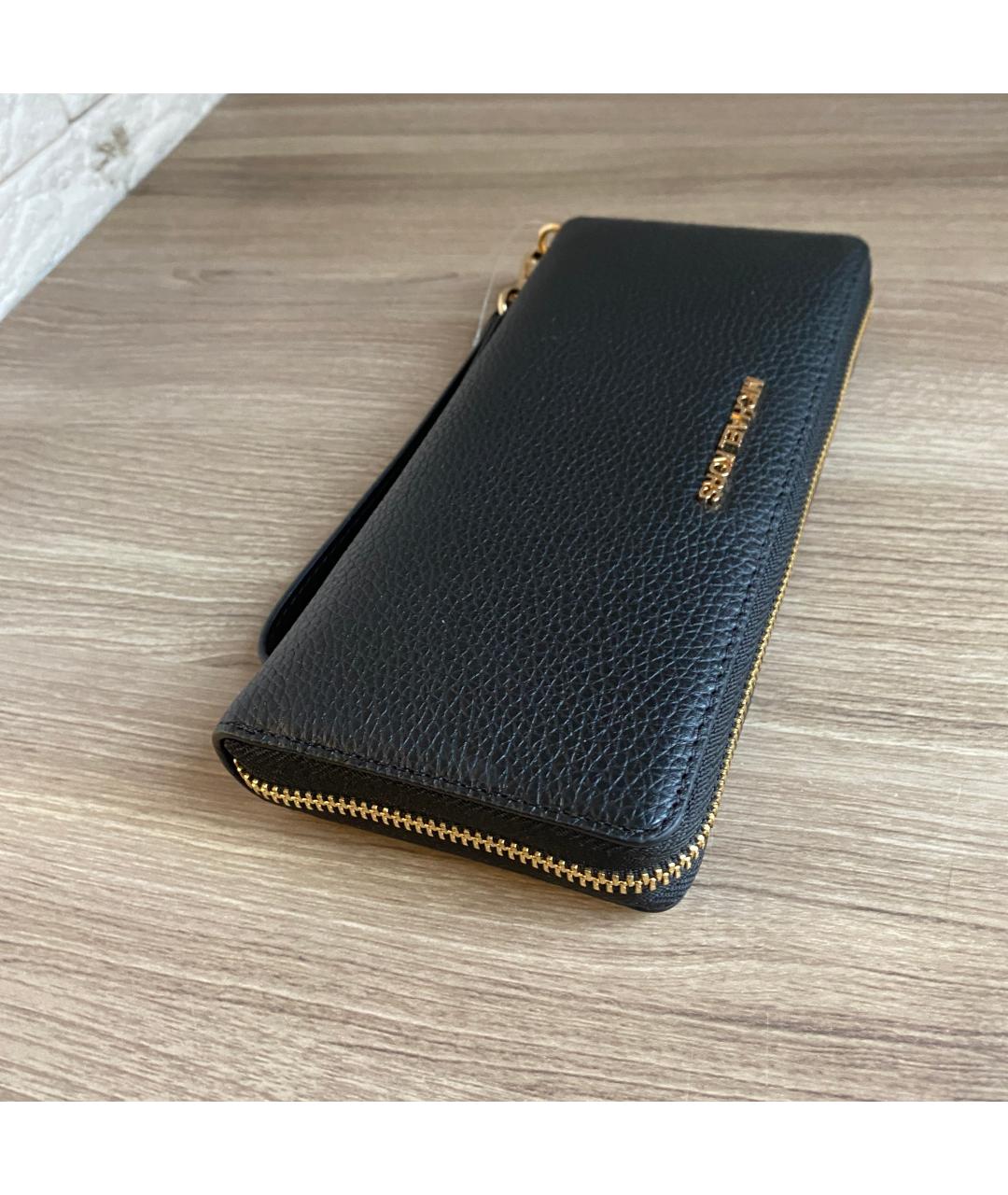 MICHAEL KORS Черный кожаный кошелек, фото 9