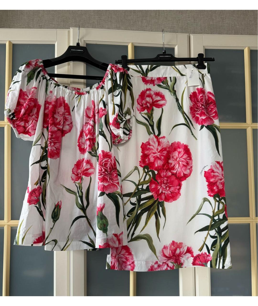 DOLCE&GABBANA Мульти хлопко-эластановый костюм с юбками, фото 5