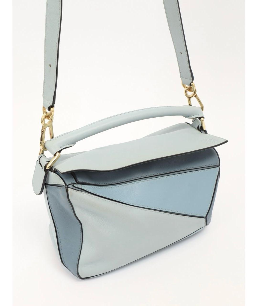 LOEWE Голубая кожаная сумка через плечо, фото 4