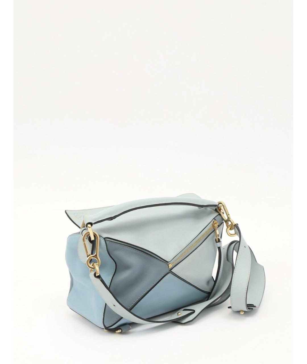 LOEWE Голубая кожаная сумка через плечо, фото 3