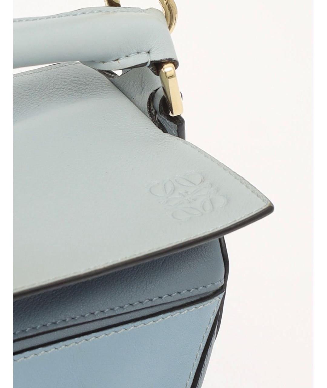 LOEWE Голубая кожаная сумка через плечо, фото 5