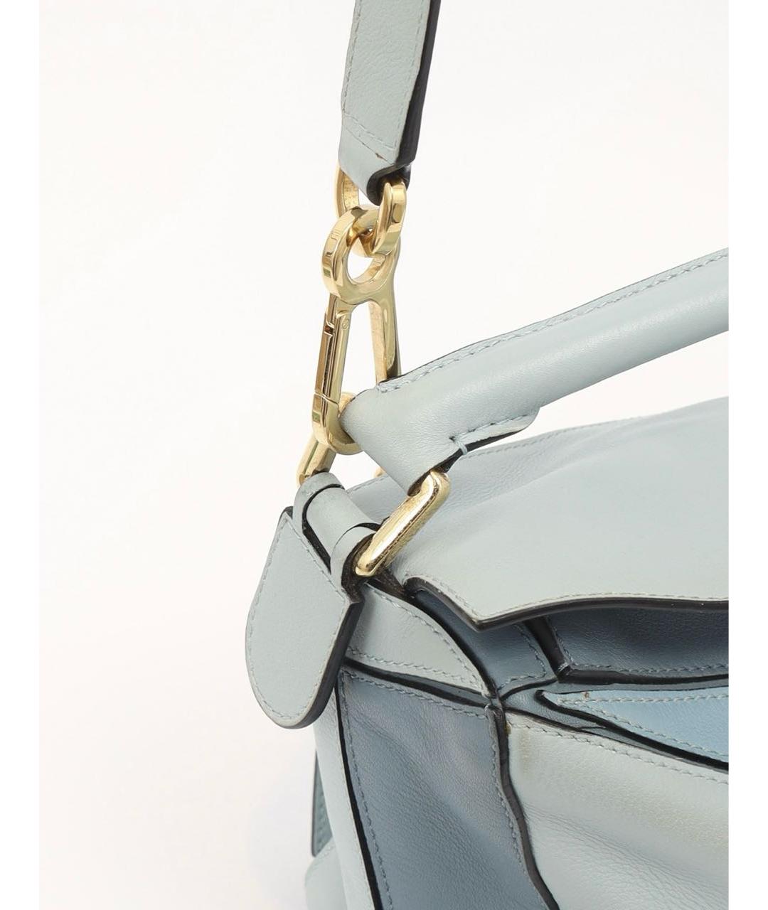 LOEWE Голубая кожаная сумка через плечо, фото 6