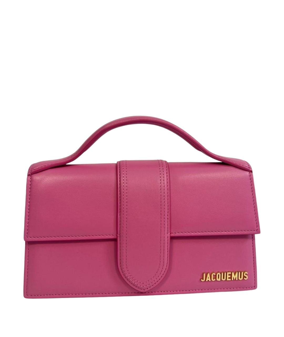 JACQUEMUS Розовая кожаная сумка через плечо, фото 1