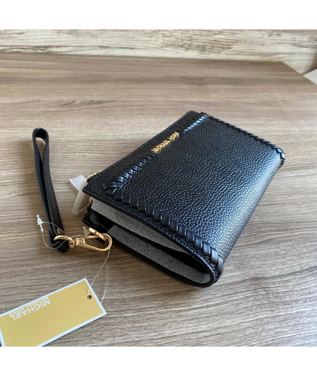 MICHAEL KORS Черный кожаный кошелек, фото 7