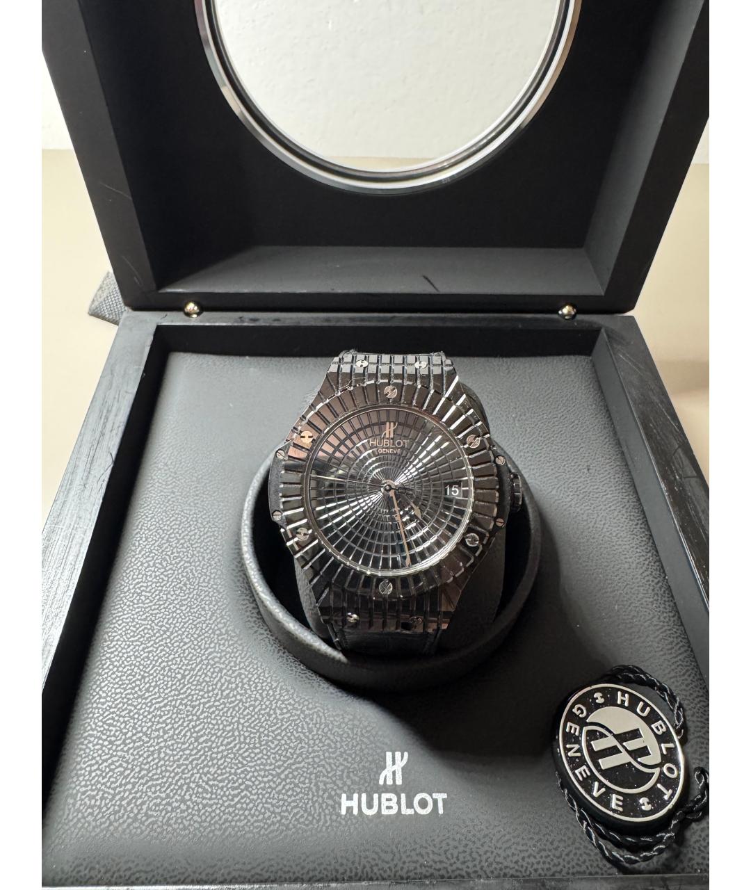 HUBLOT Черные керамические часы, фото 10
