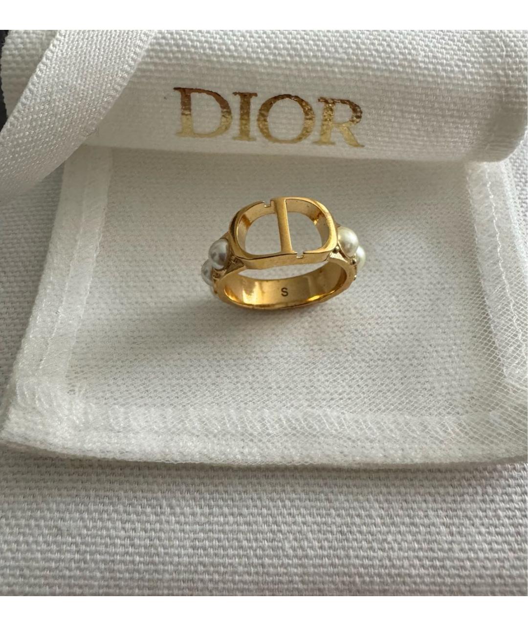 CHRISTIAN DIOR Золотое металлическое кольцо, фото 5