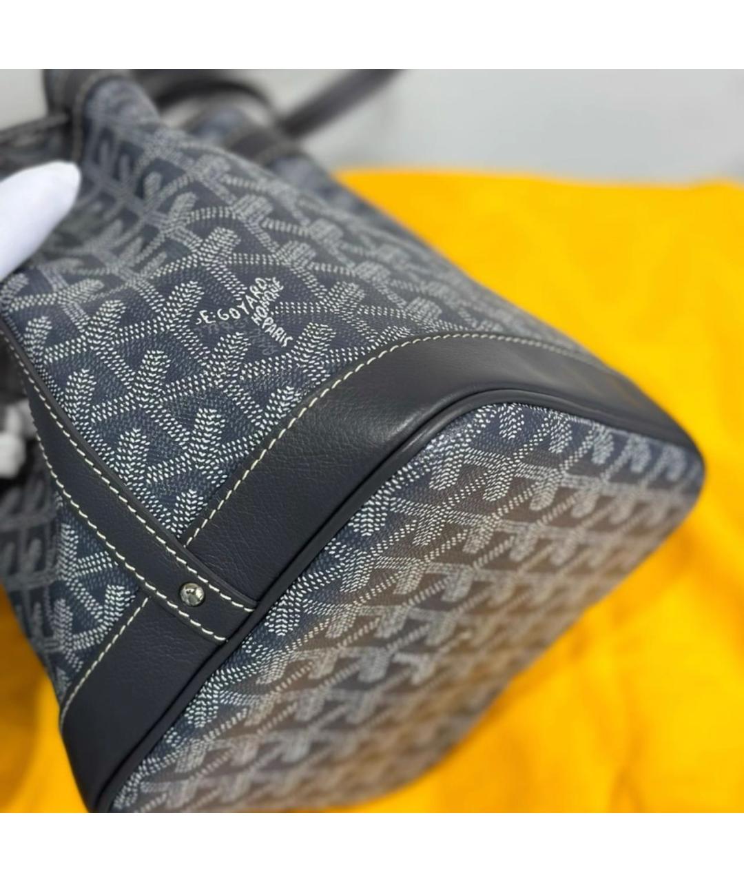 GOYARD Серая кожаная сумка тоут, фото 6