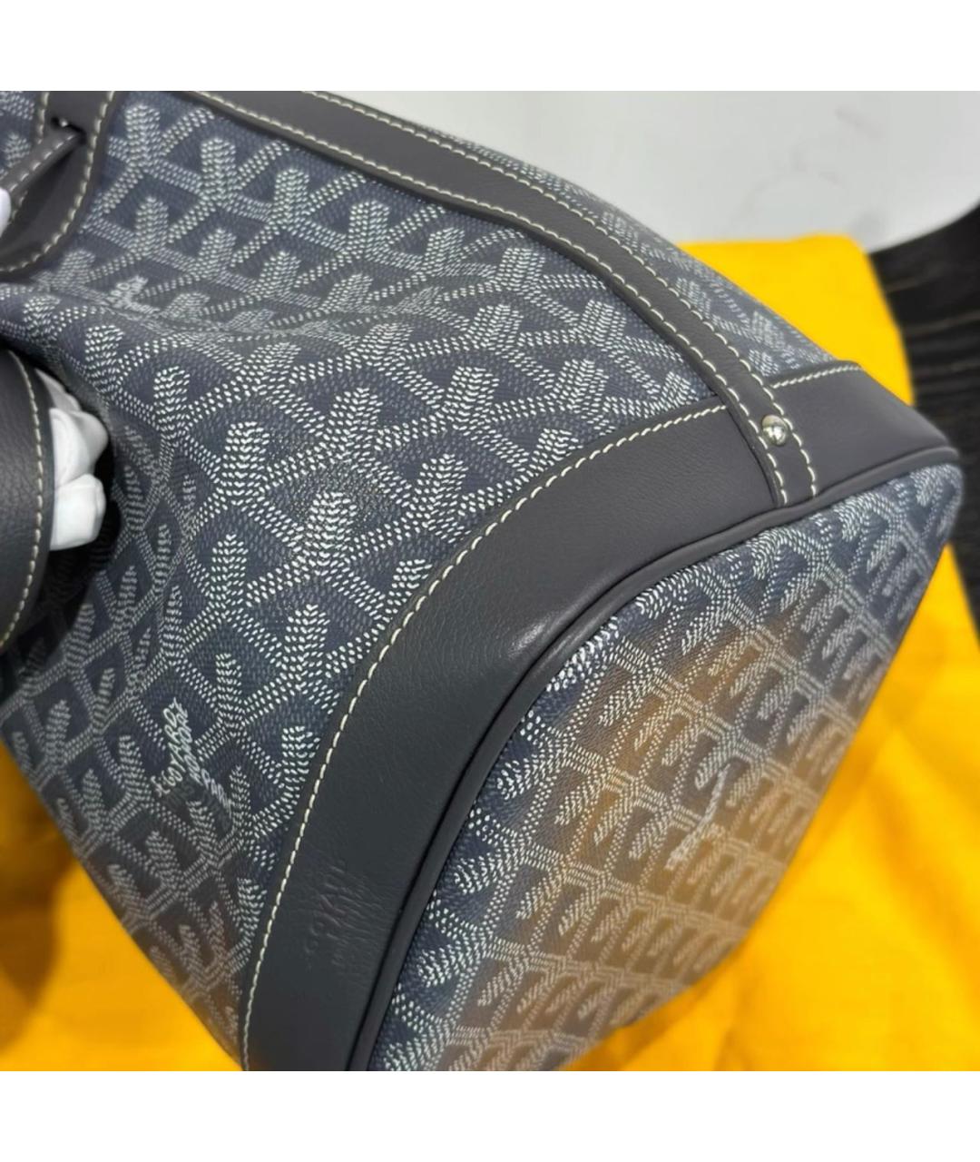 GOYARD Серая кожаная сумка тоут, фото 5