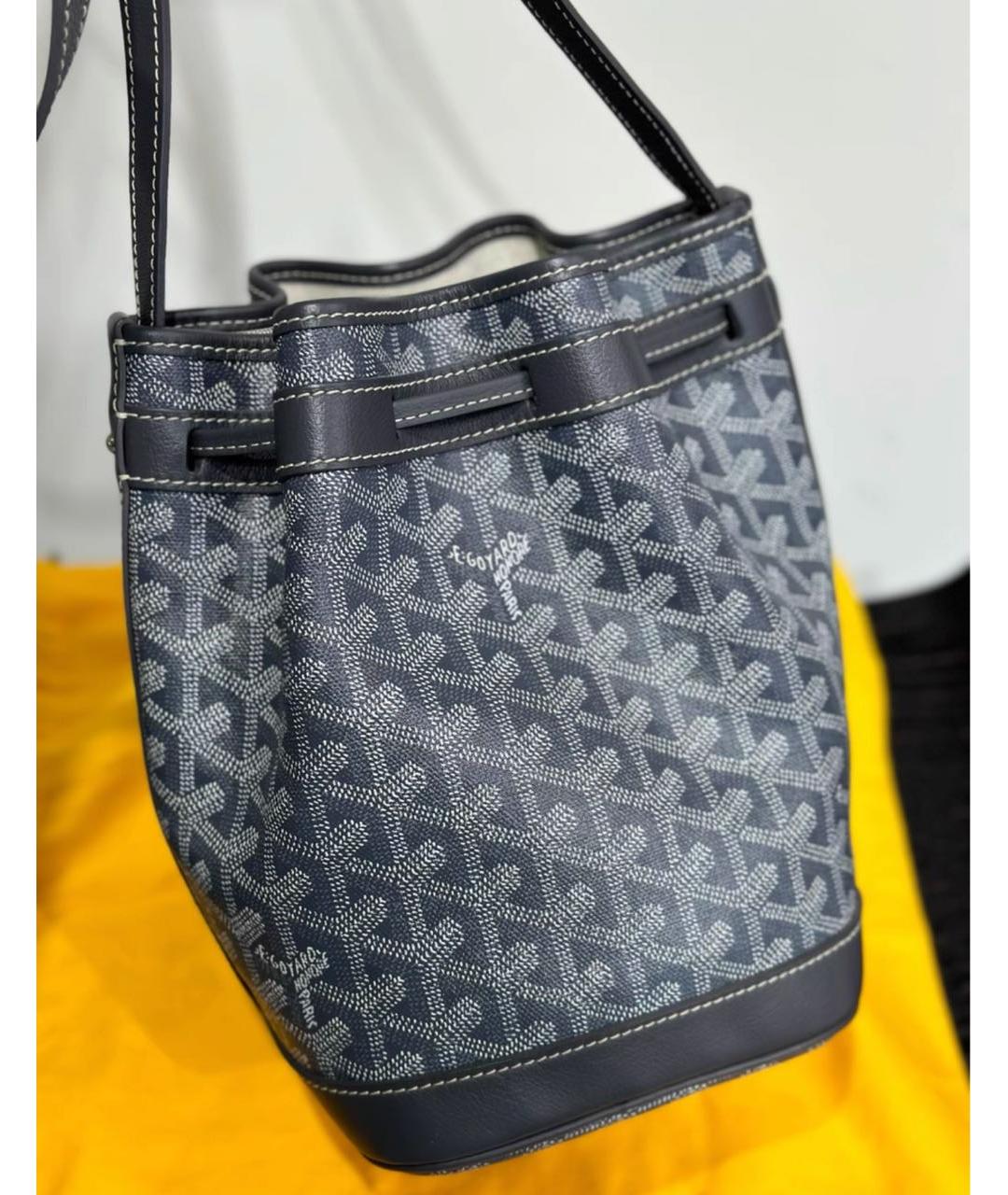 GOYARD Серая кожаная сумка тоут, фото 2