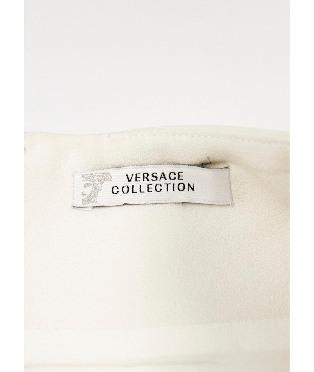 VERSACE COLLECTION Белая полиэстеровая юбка мини, фото 3
