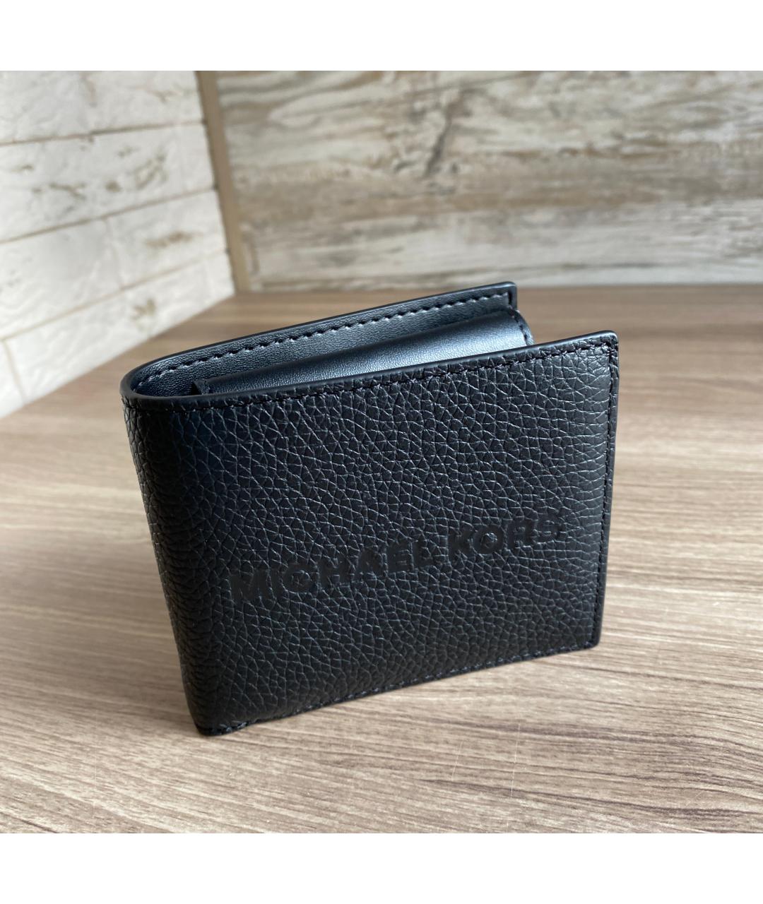 MICHAEL KORS Черный кожаный кошелек, фото 9