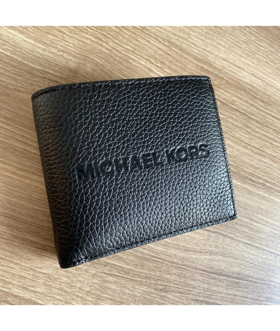 MICHAEL KORS Черный кожаный кошелек, фото 2
