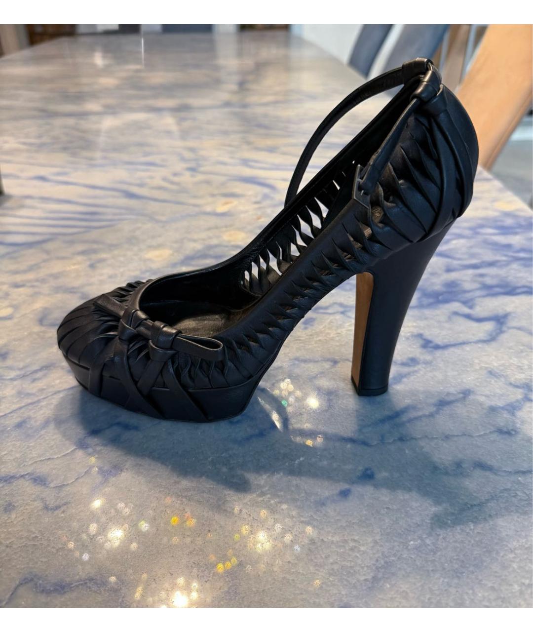CHRISTIAN DIOR Черные кожаные туфли, фото 5