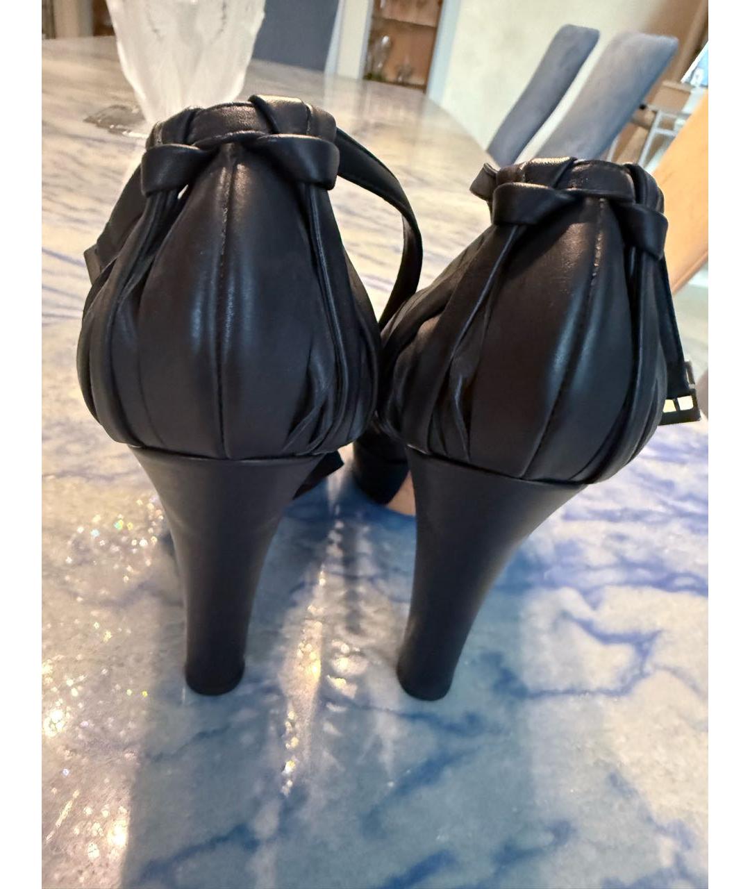 CHRISTIAN DIOR Черные кожаные туфли, фото 4