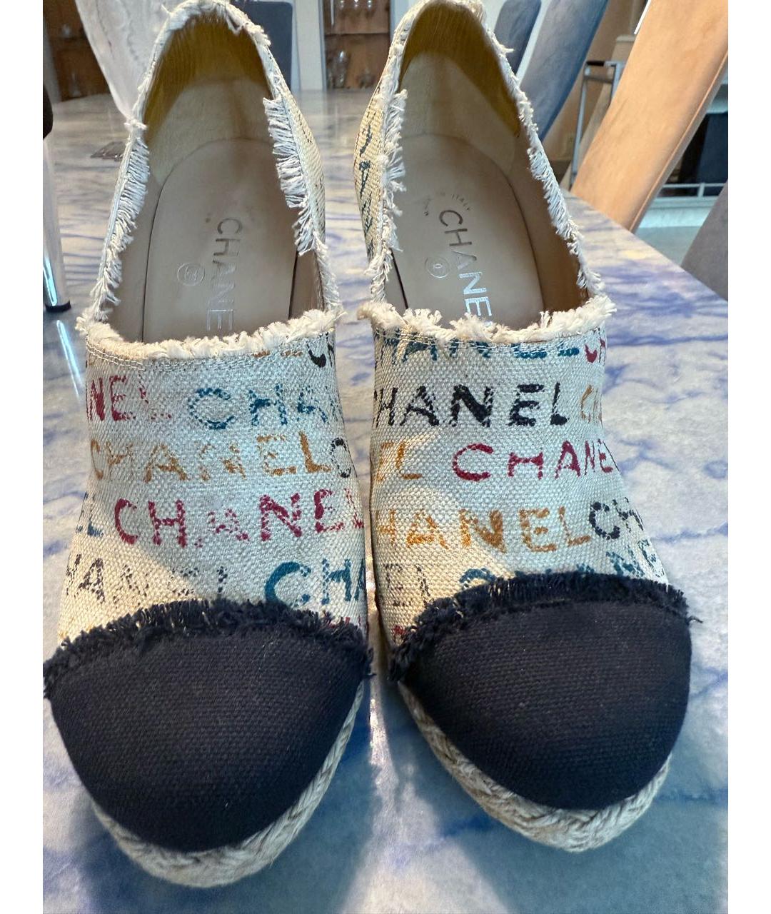 CHANEL Мульти текстильные туфли, фото 2
