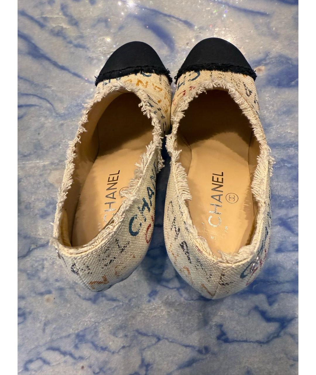 CHANEL Мульти текстильные туфли, фото 3