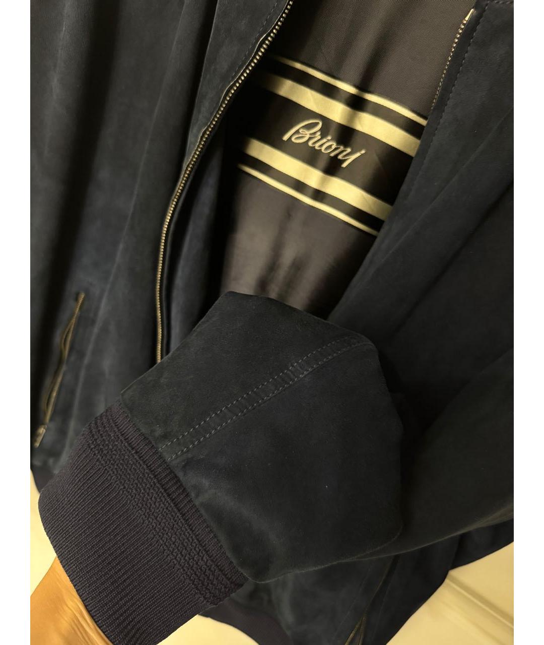BRIONI Темно-синяя замшевая куртка, фото 3