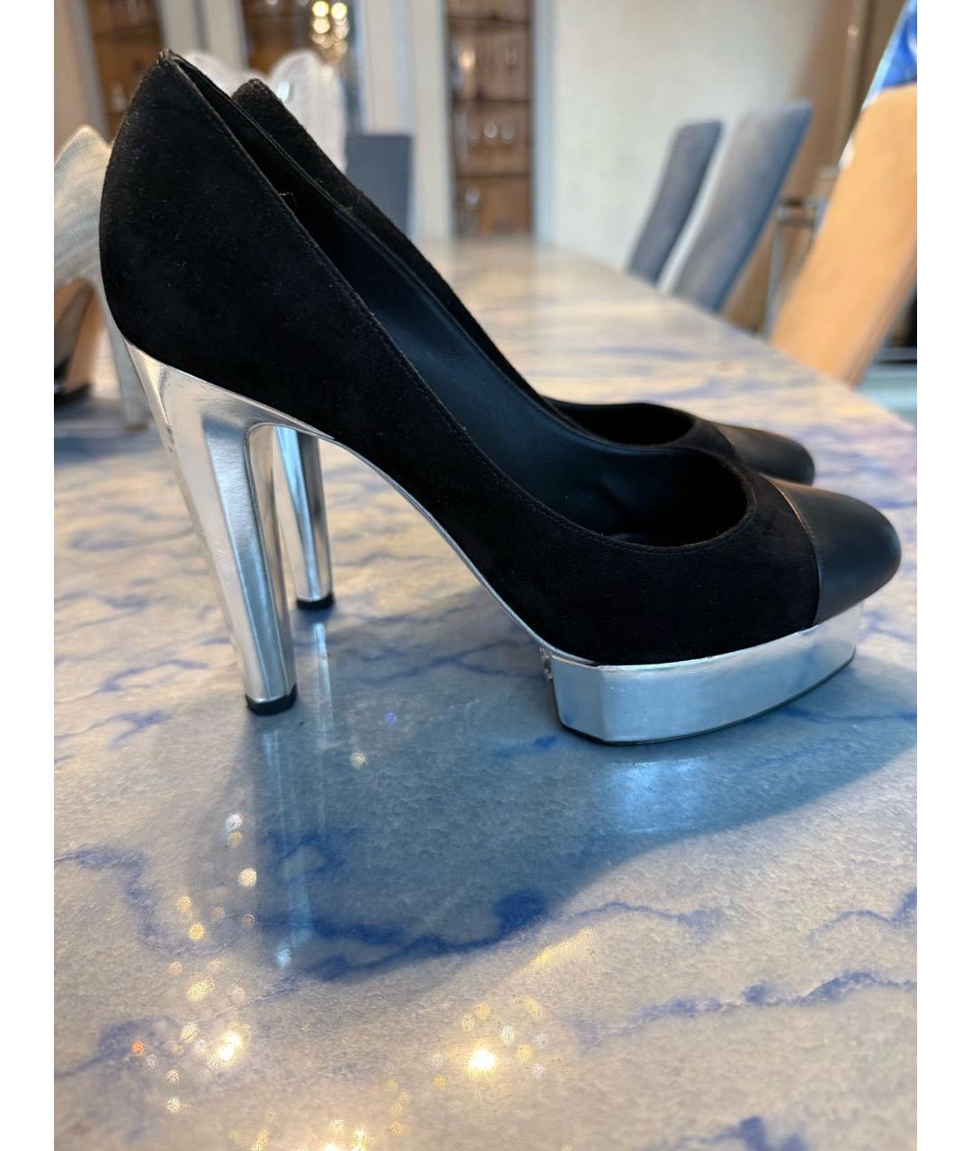 CHANEL Черные кожаные туфли, фото 5