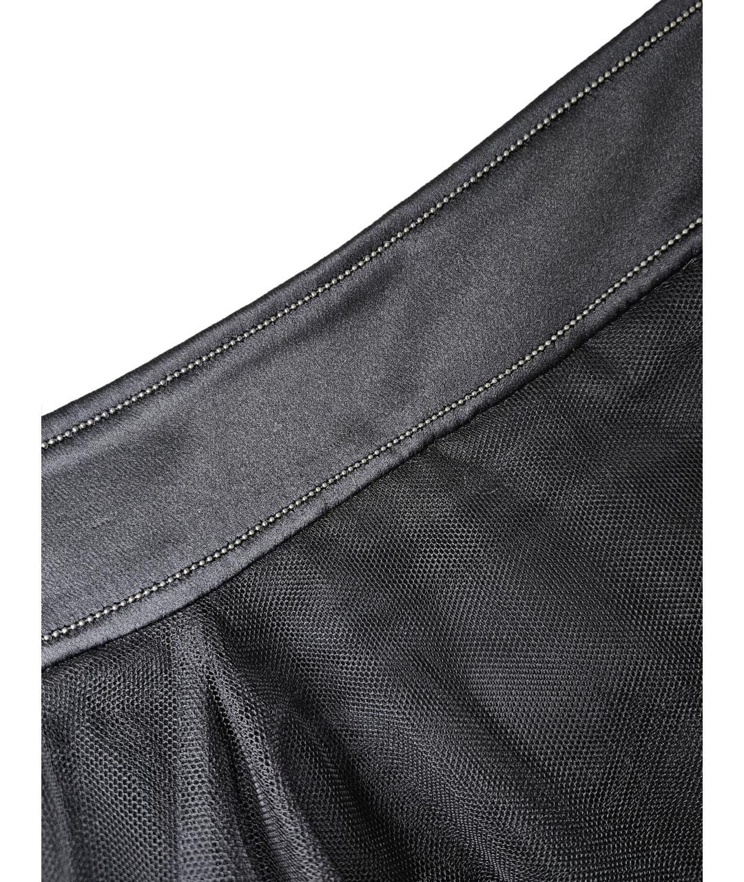 BRUNELLO CUCINELLI Черная шелковая юбка макси, фото 4