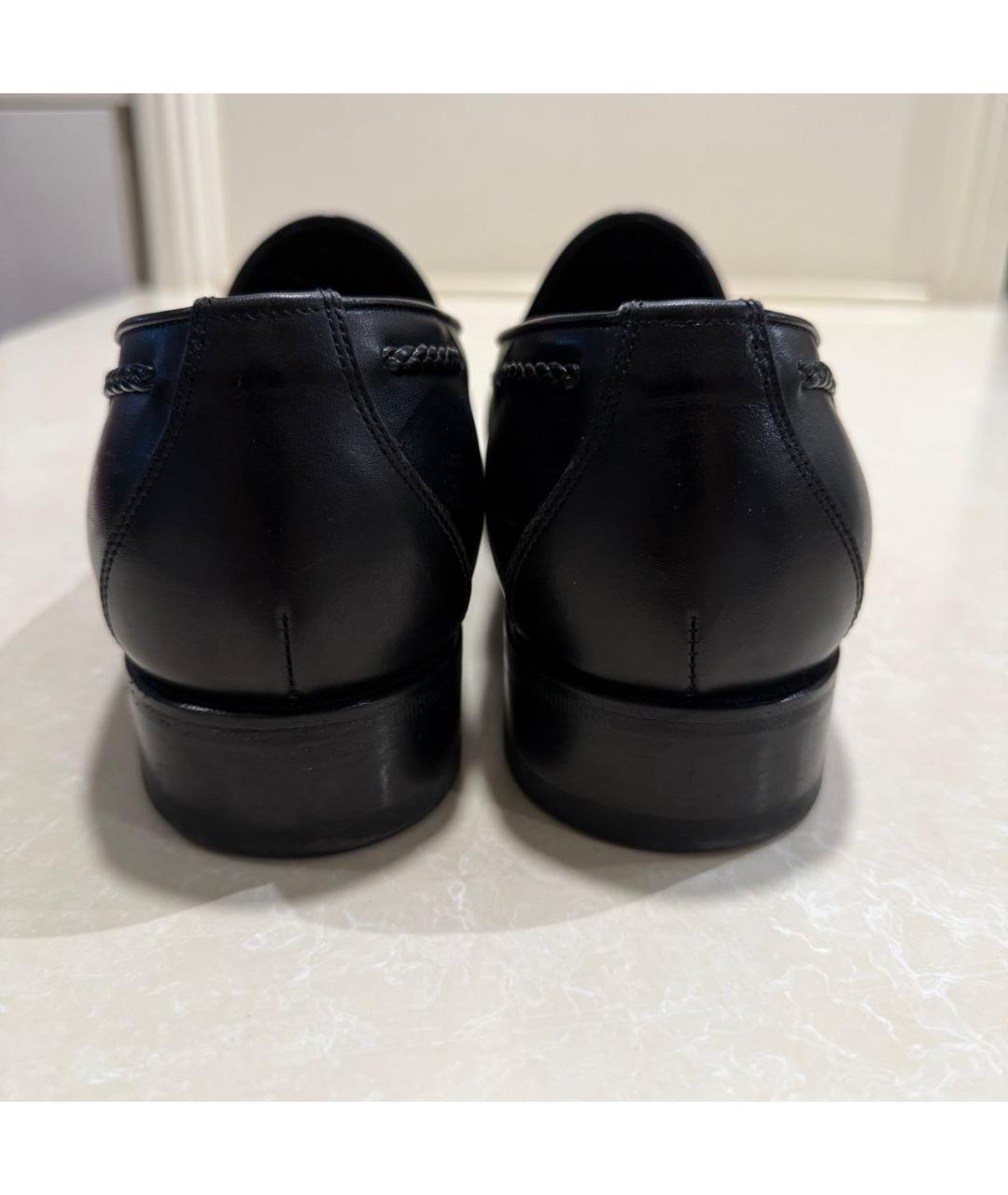 SANTONI Черные кожаные лоферы, фото 4