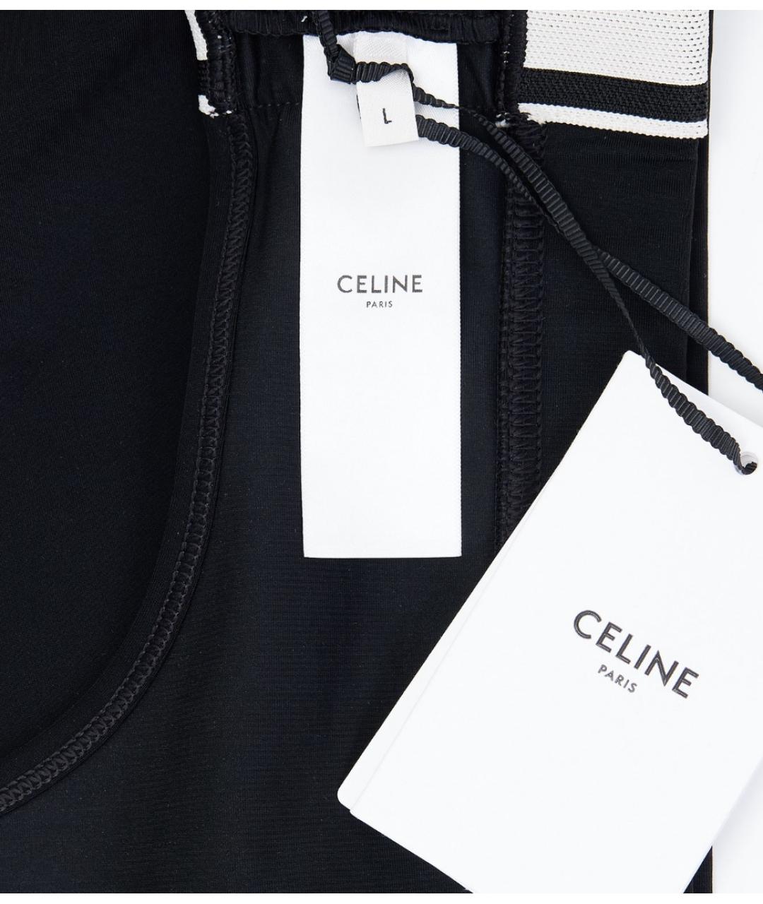 CELINE Черная полиамидовая майка, фото 3