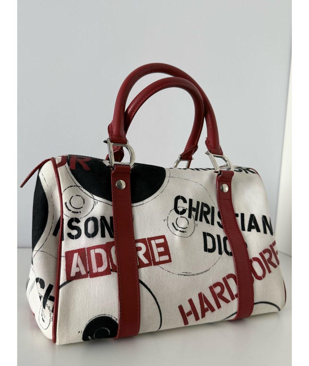 CHRISTIAN DIOR Бежевая деним сумка с короткими ручками, фото 3