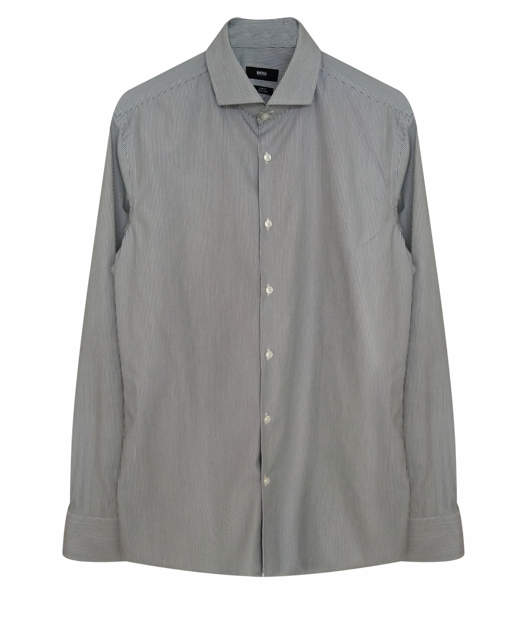 HUGO BOSS Серая хлопковая кэжуал рубашка, фото 1
