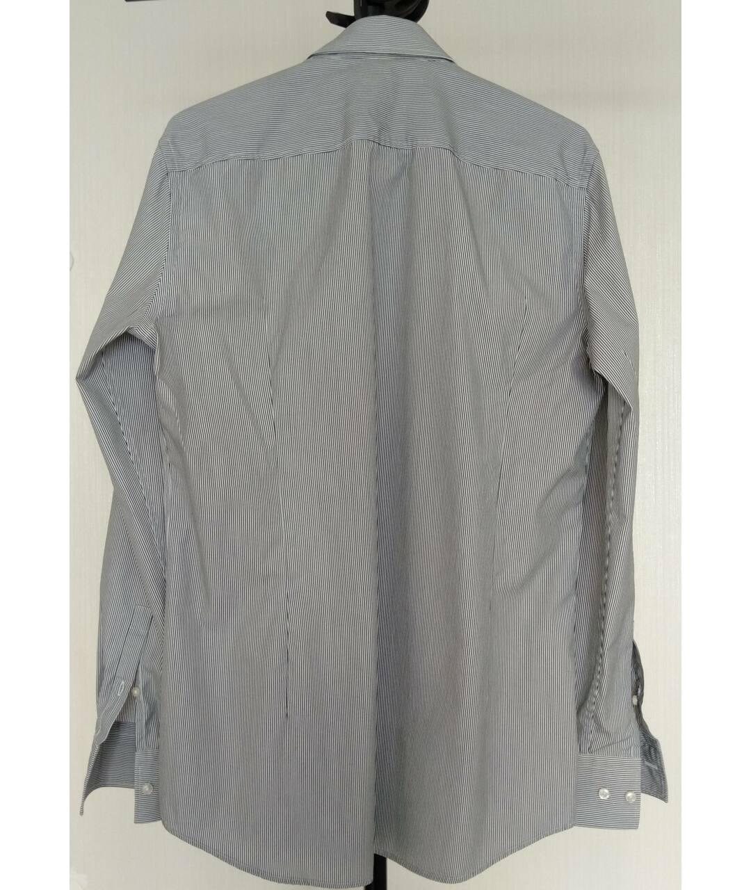 HUGO BOSS Серая хлопковая кэжуал рубашка, фото 2