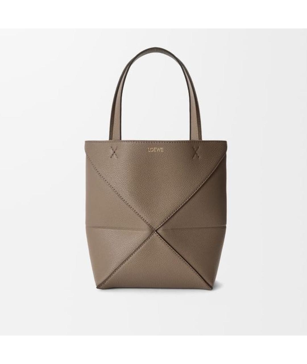LOEWE Коричневая кожаная сумка тоут, фото 6