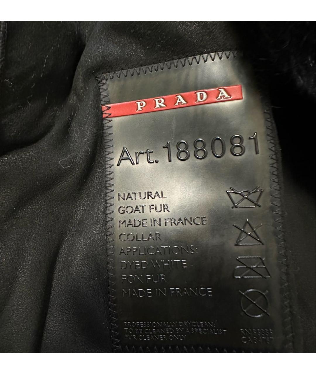 PRADA Черная меховая шуба, фото 3