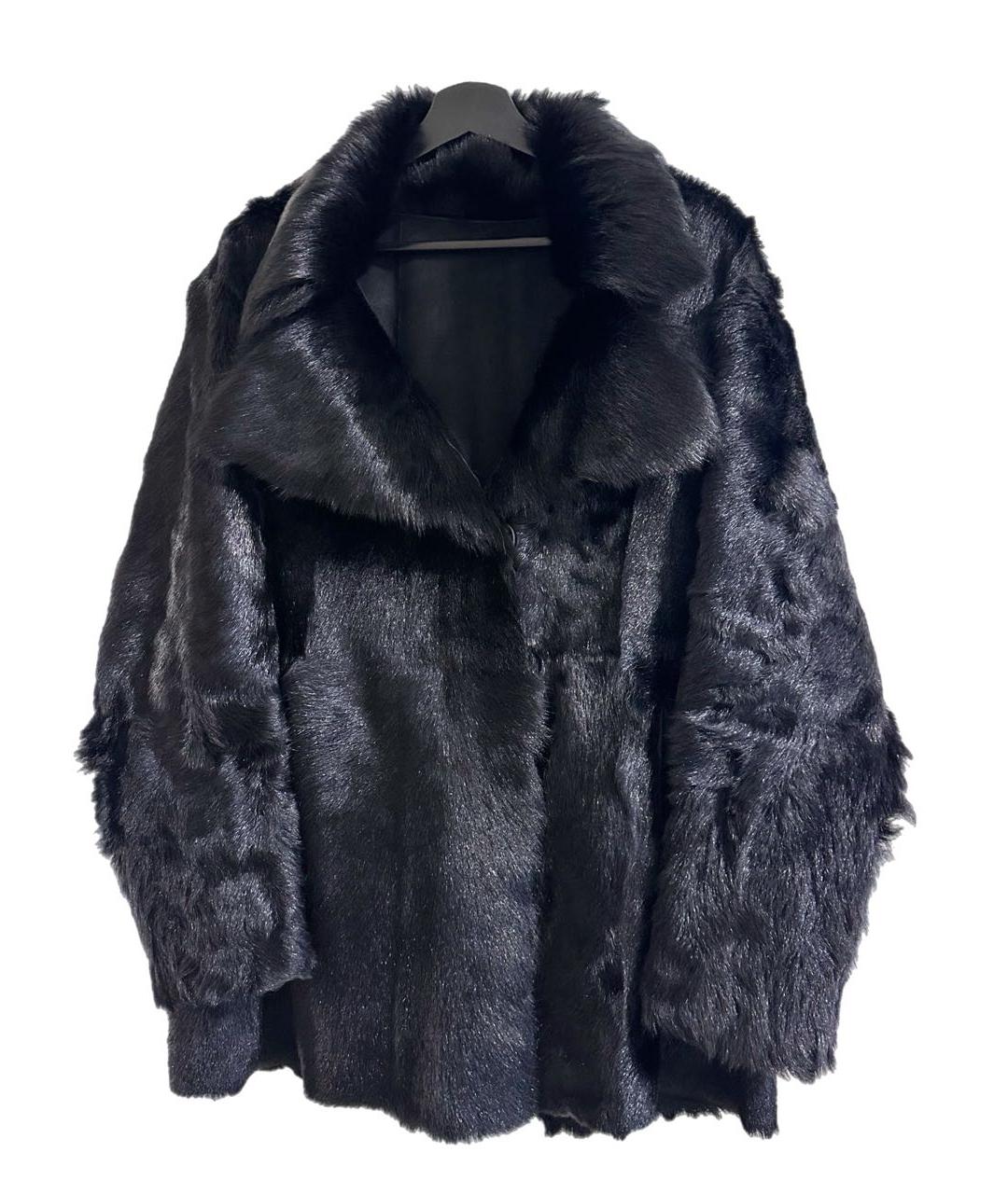 PRADA Черная меховая шуба, фото 8