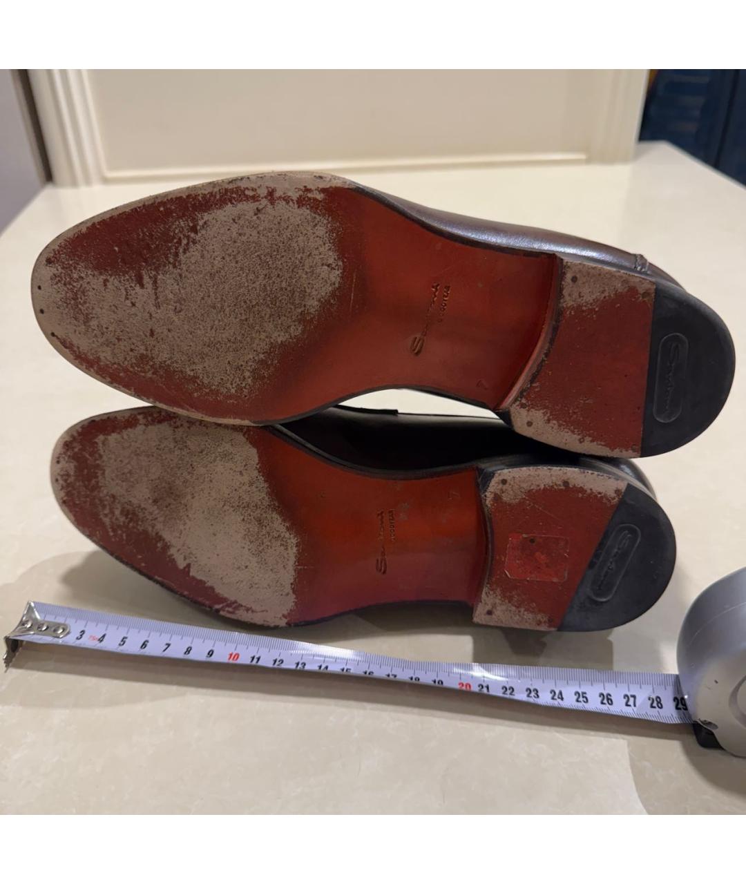 SANTONI Коричневые кожаные лоферы, фото 8