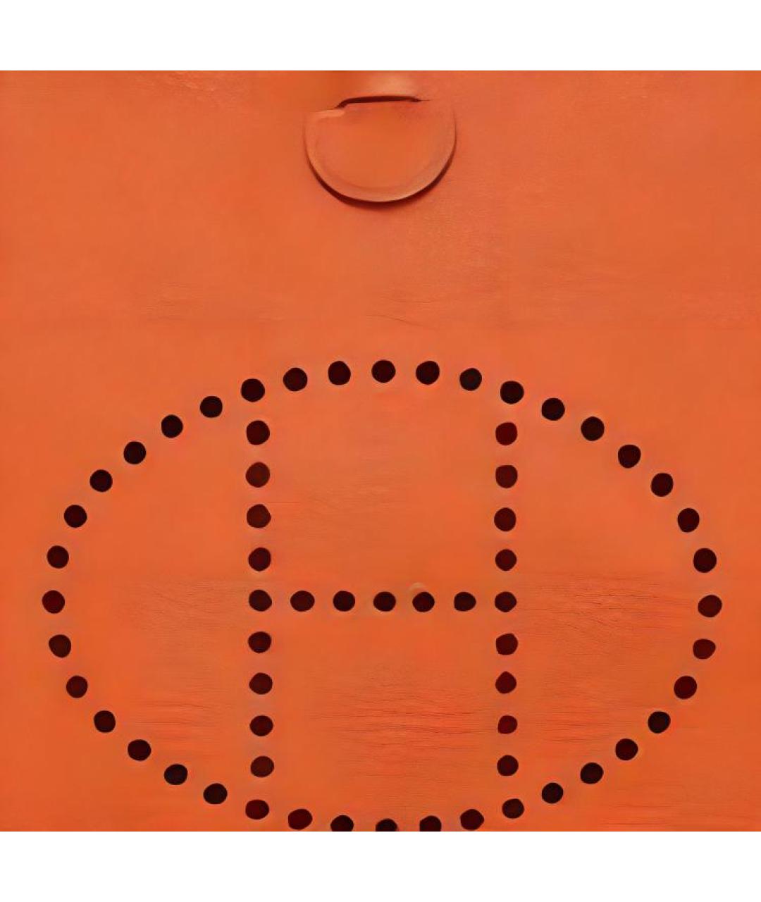 HERMES Оранжевая кожаная сумка через плечо, фото 2