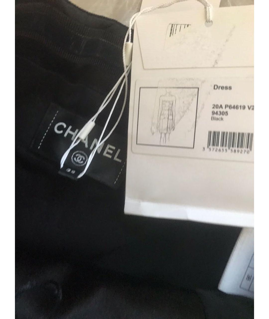 CHANEL Черное шерстяное вечернее платье, фото 3