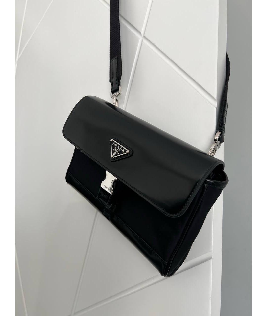 PRADA Черная синтетическая сумка на плечо, фото 5