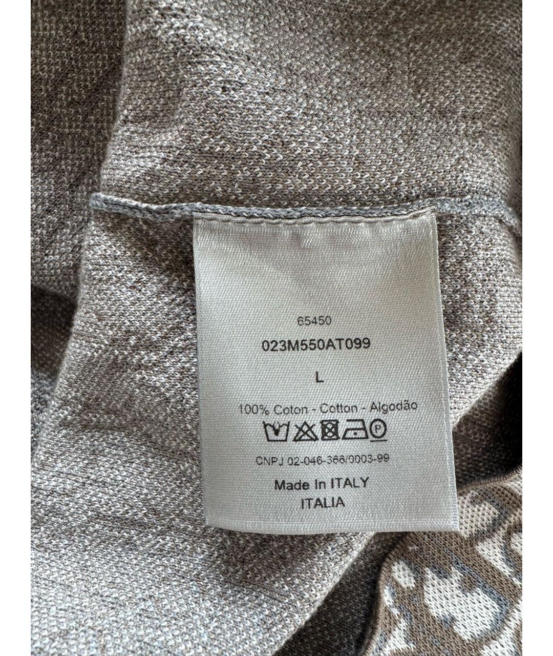 CHRISTIAN DIOR Бежевая хлопковая кэжуал рубашка, фото 4