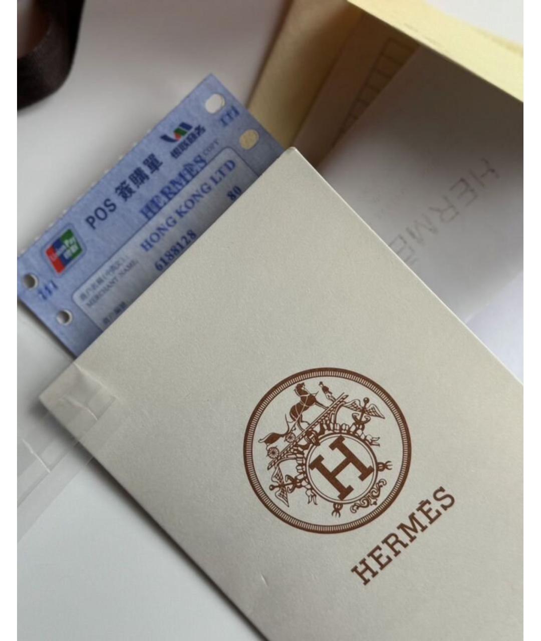 HERMES Черный кожаный ремень, фото 7