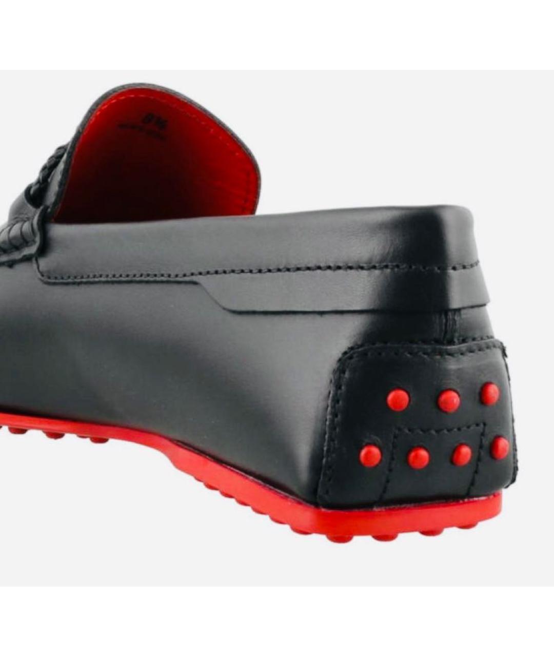 TOD'S Черные кожаные мокасины, фото 4