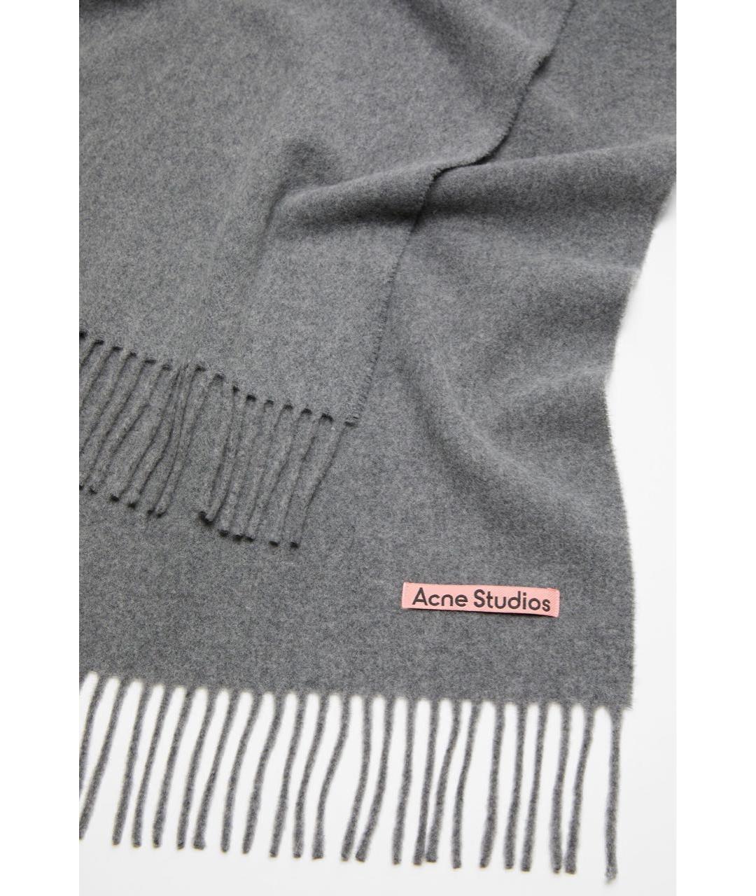 ACNE STUDIOS Серый шарф, фото 3