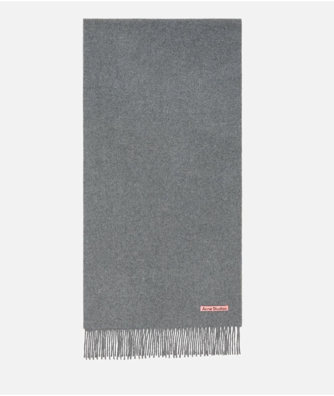 ACNE STUDIOS Серый шарф, фото 5