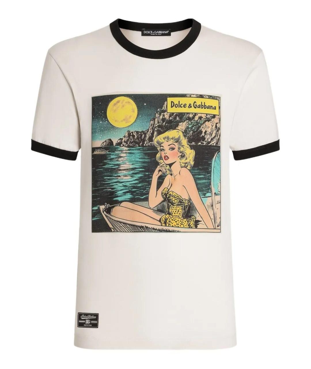 DOLCE&GABBANA Белая хлопковая футболка, фото 1