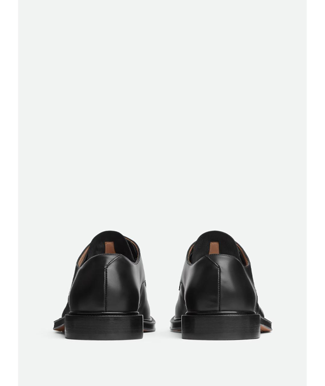 BOTTEGA VENETA Черные кожаные низкие ботинки, фото 3