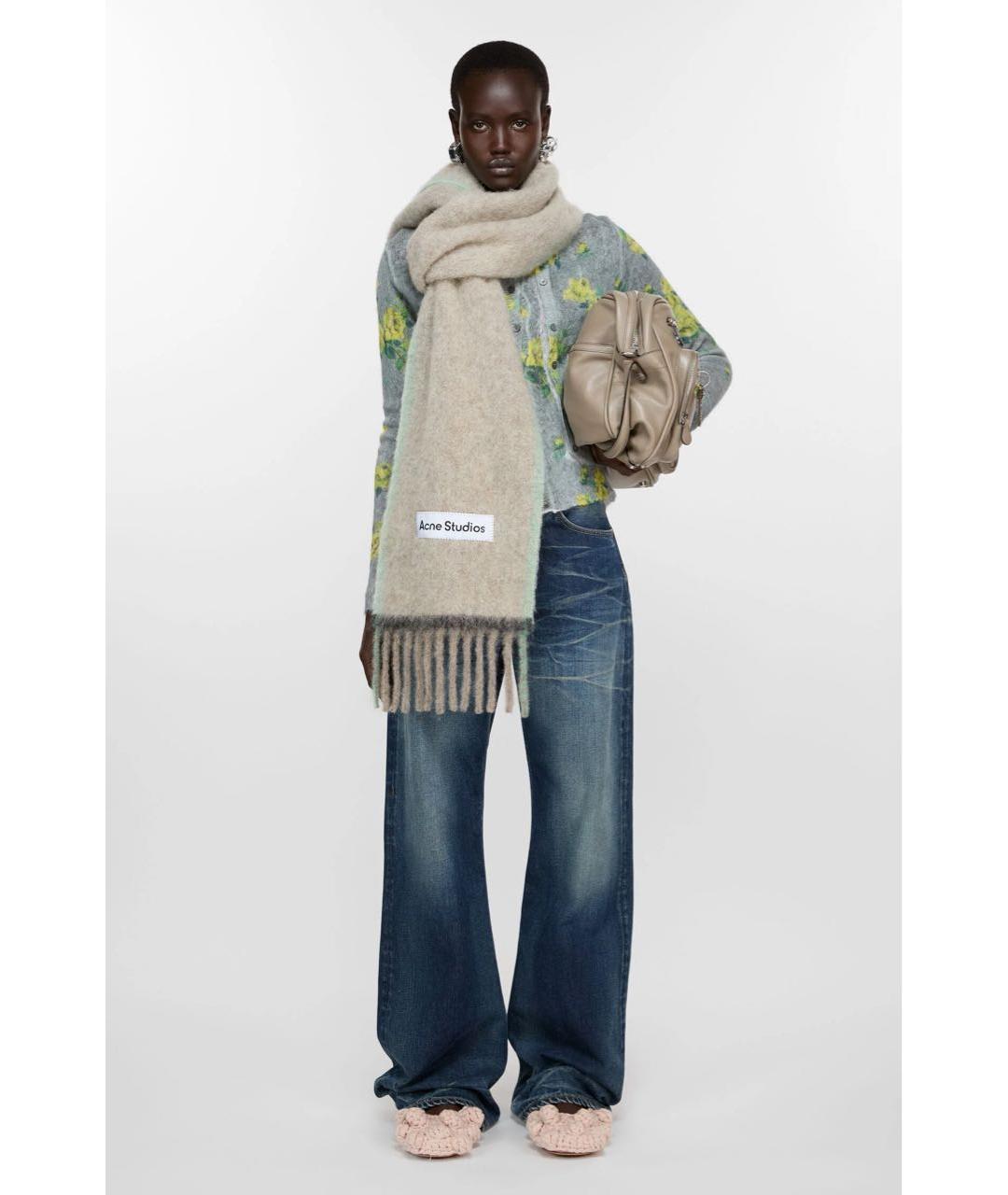 ACNE STUDIOS Бежевый шарф, фото 2